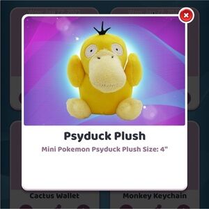 Psyduck Plush mini Pokémon psyduck plush 4” New